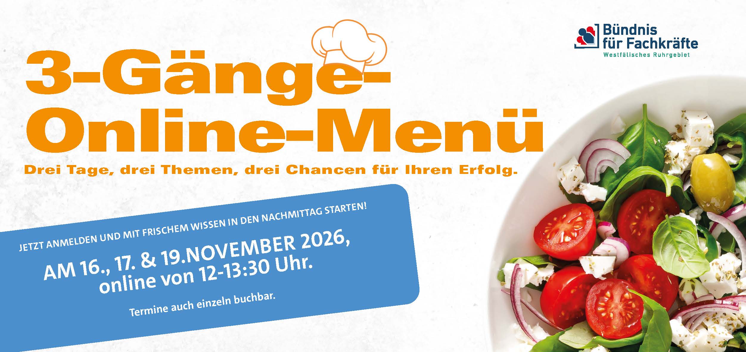Einladung 3-Gänge-Online-Menü
